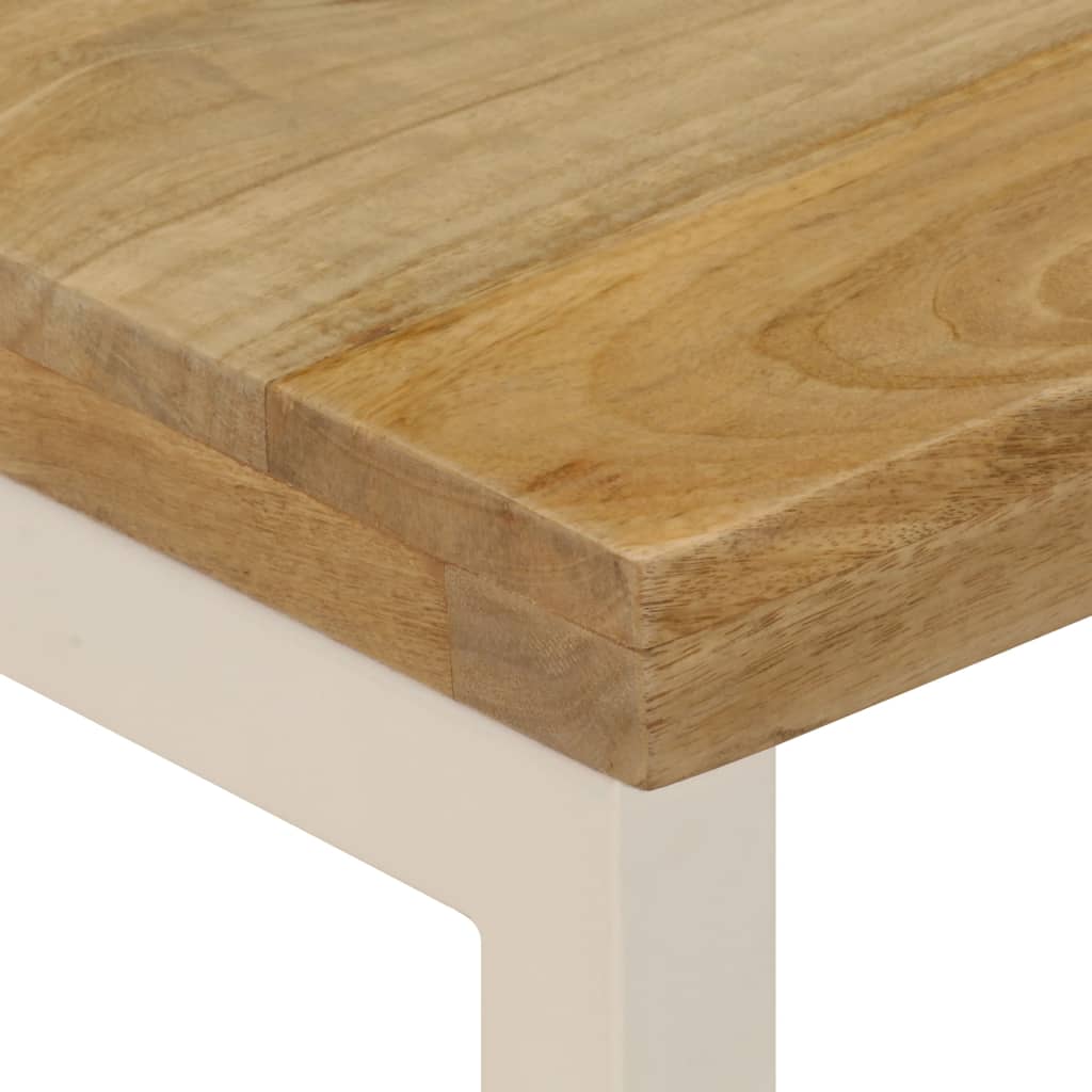 Coffee table 100x50x35 cm solid mango wood and steel