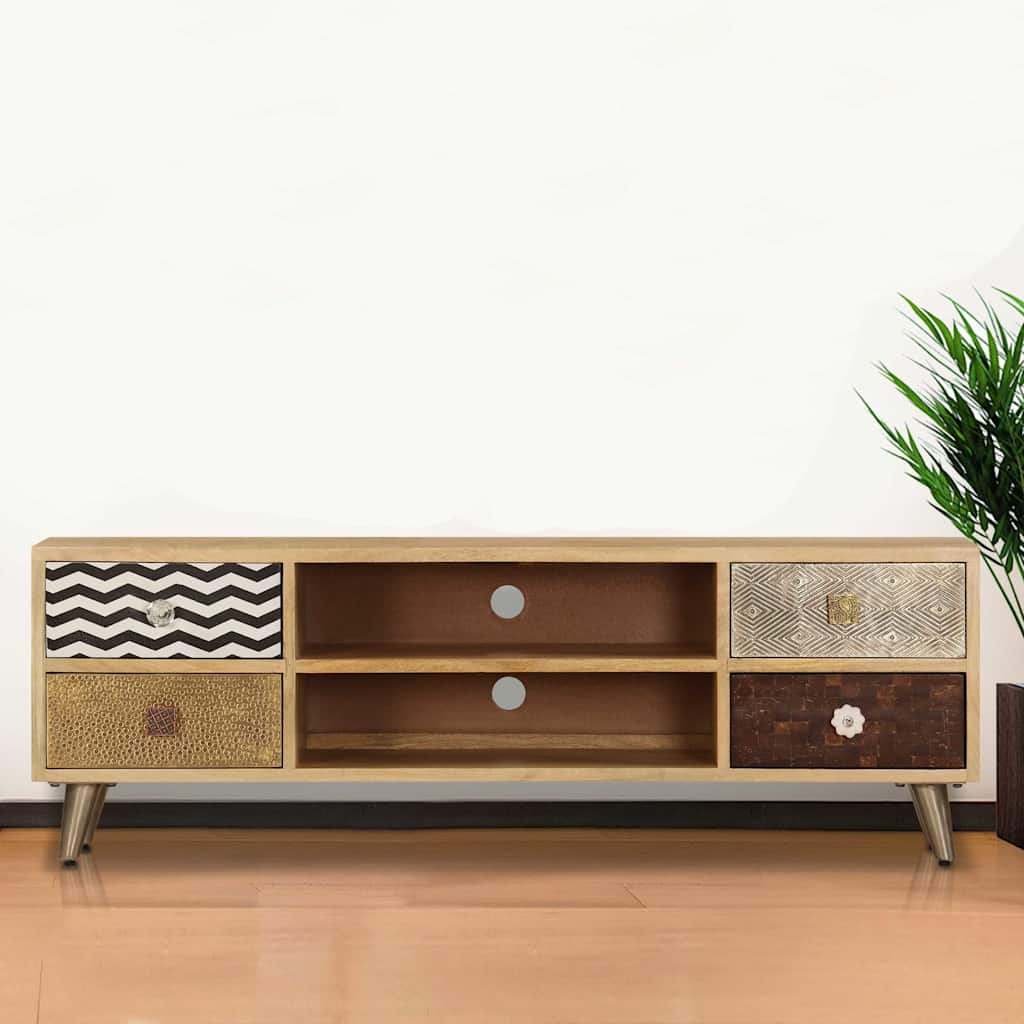 TV-Schrank 120x30x40 cm Massivholz Mango