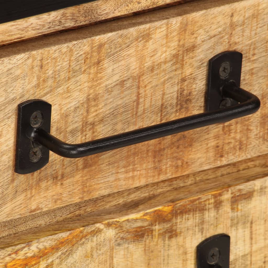 Meuble TV avec tiroirs 120x30x40 cm en bois de manguier massif