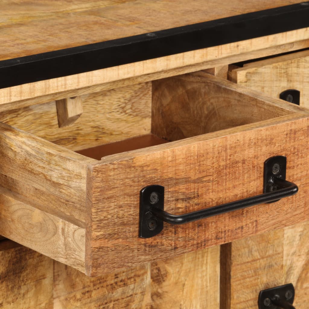 Meuble TV avec tiroirs 120x30x40 cm en bois de manguier massif