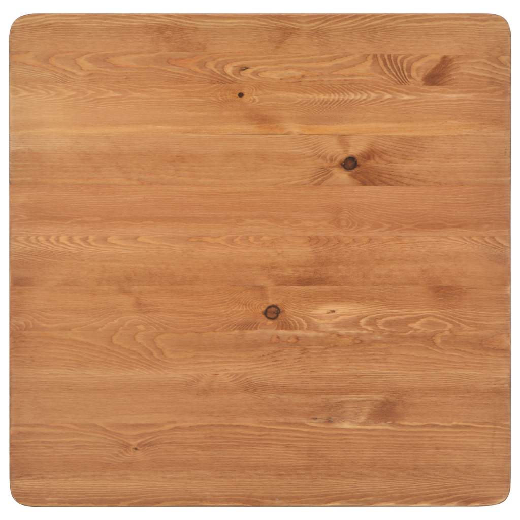 Bartisch Schwarz 60×60×108 cm Kiefer Massivholz und Stahl