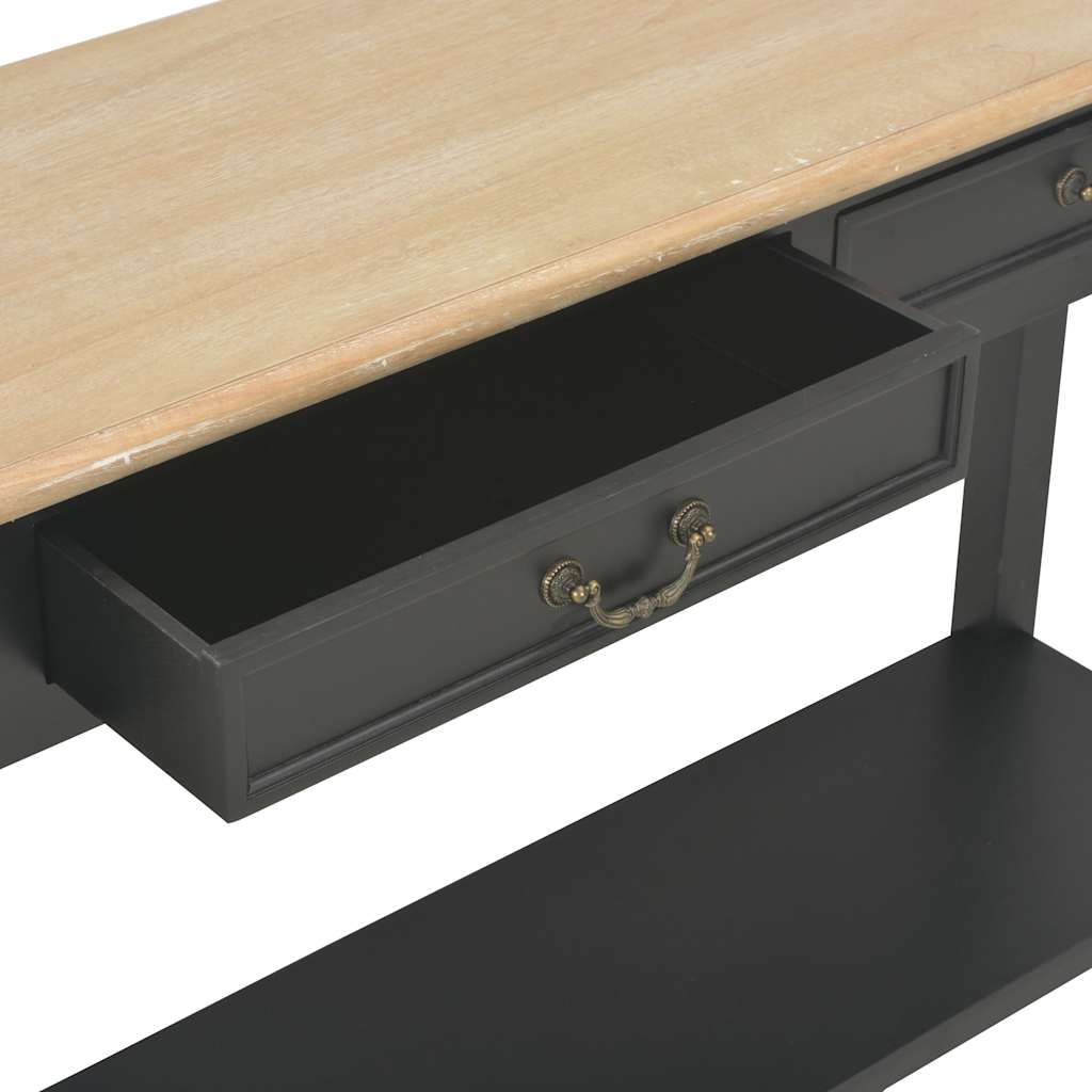 Konsolentisch Schwarz 110 x 35 x 80 cm Holz