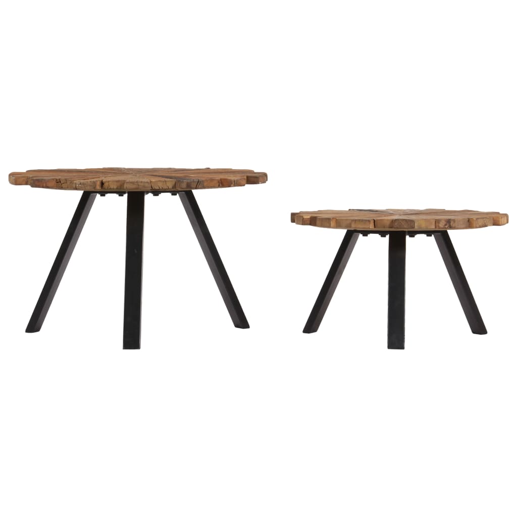 Coffee tables 2 pcs. Solid reclaimed wood