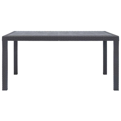 Gartentisch Braun 150x90x72 cm Kunststoff Rattan-Optik