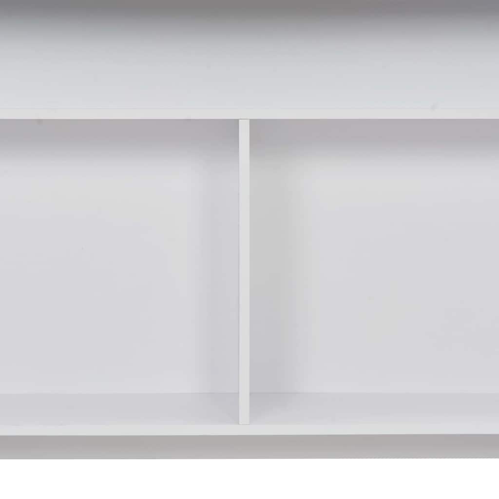 Bartisch mit 2 Tischplatten Weiß 130x40x120 cm
