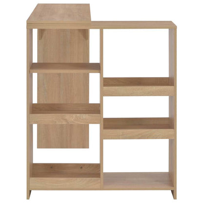 Bartisch mit Beweglichem Regal Eichenbraun 138x39x110 cm