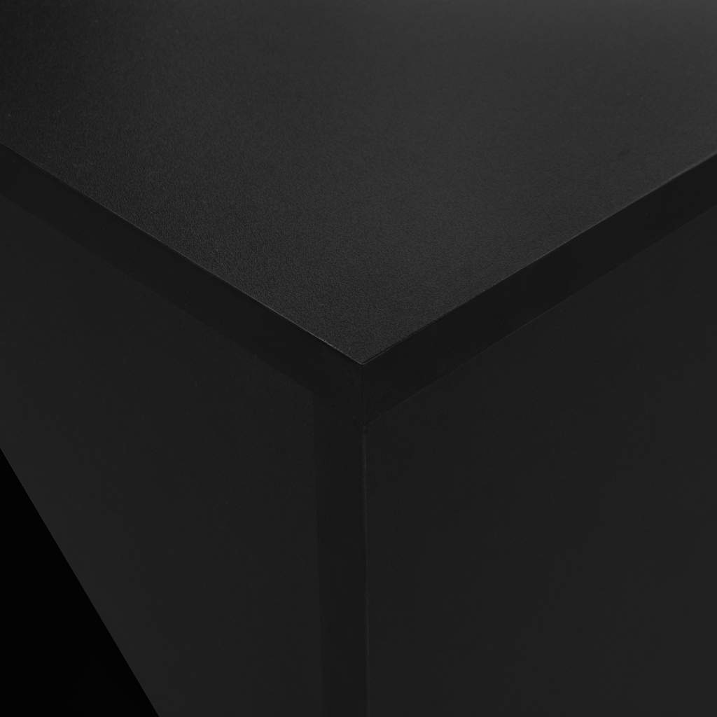 Bartisch mit Schrank Schwarz 115x59x200 cm