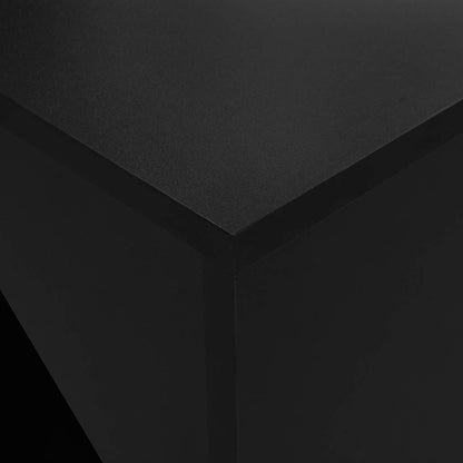 Bartisch mit Schrank Schwarz 115x59x200 cm