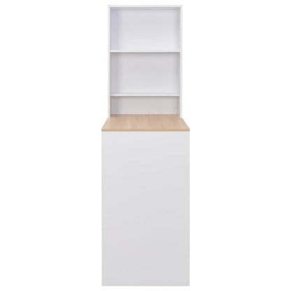 Bartisch mit Schrank Weiß 115x59x200 cm