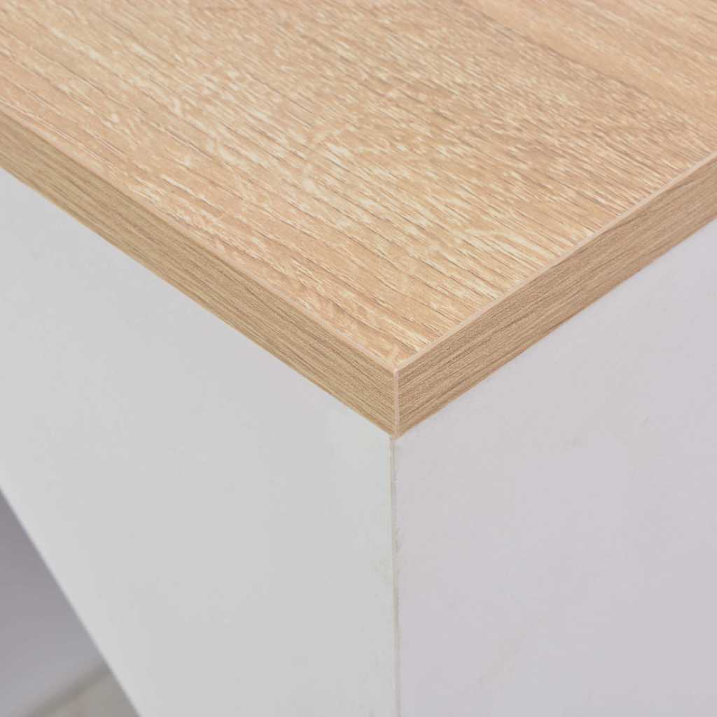 Bartisch mit Schrank Weiß 115x59x200 cm