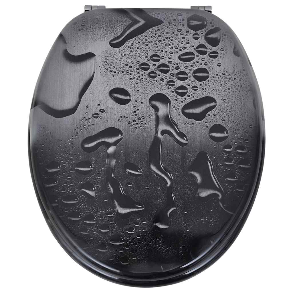 Toilettensitze mit Deckel 2 Stk. MDF Wasser