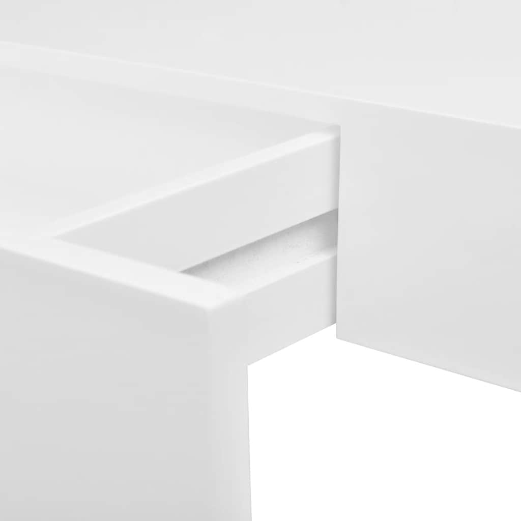 Wandregal Hängeregal mit Schubladen 2 Stk. Weiß 48 cm