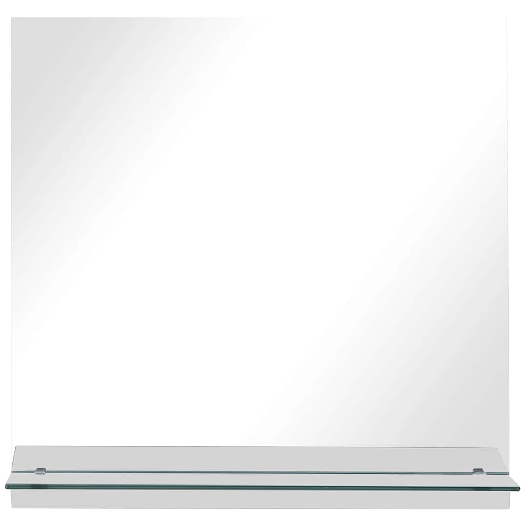 Wandspiegel mit Regal 60×60 cm Hartglas
