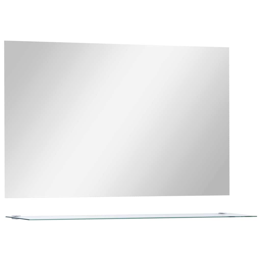 Wandspiegel mit Regal 100×60 cm Hartglas