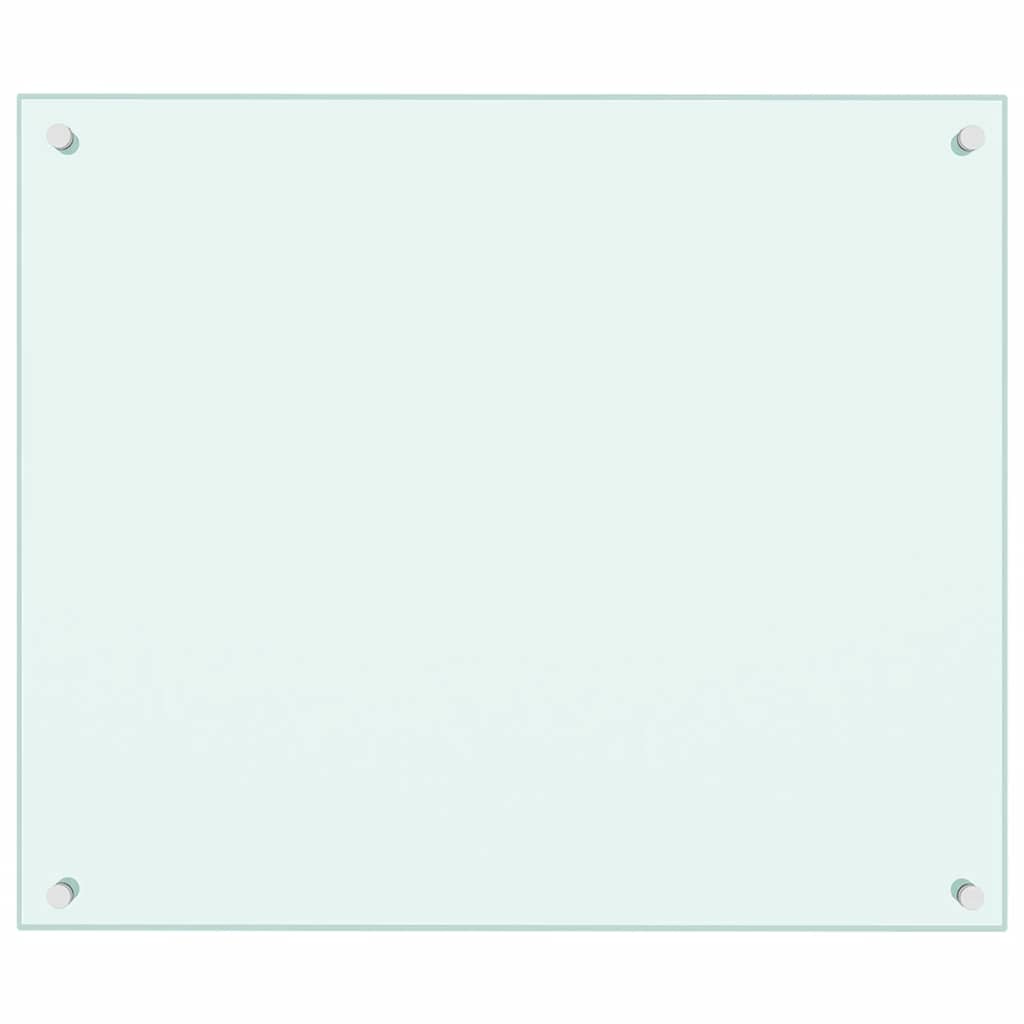 Küchenrückwand Milchweiß 70x60 cm Hartglas