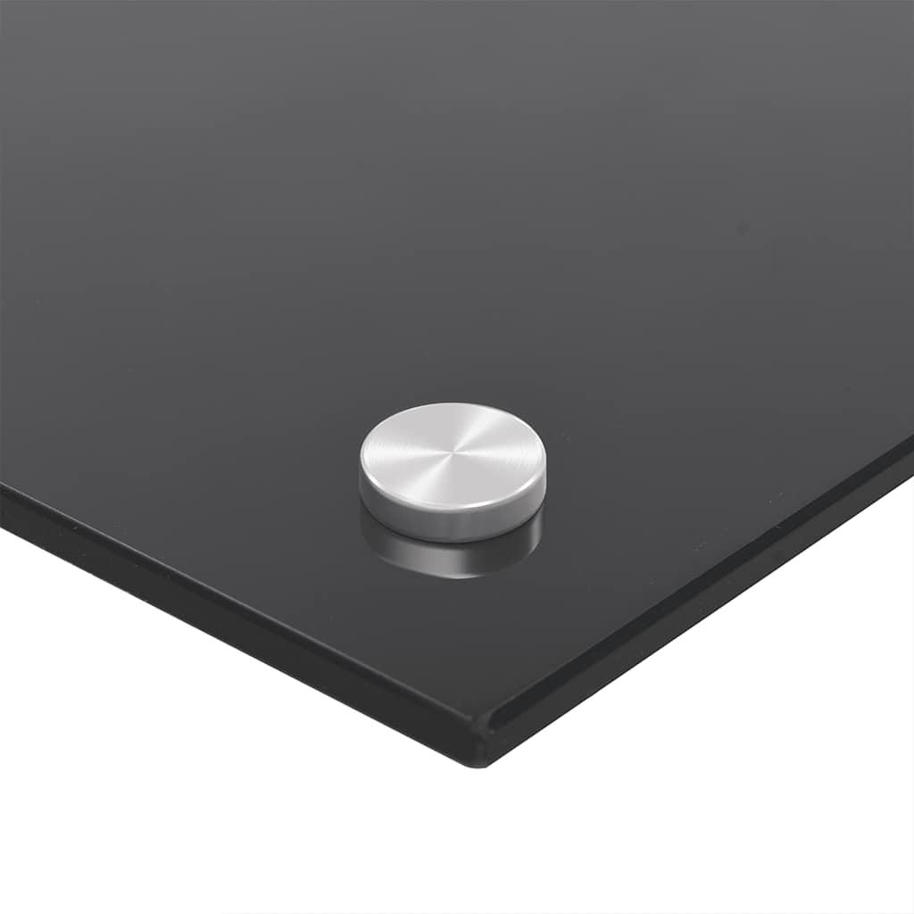 Küchenrückwand Schwarz 70x50 cm Hartglas
