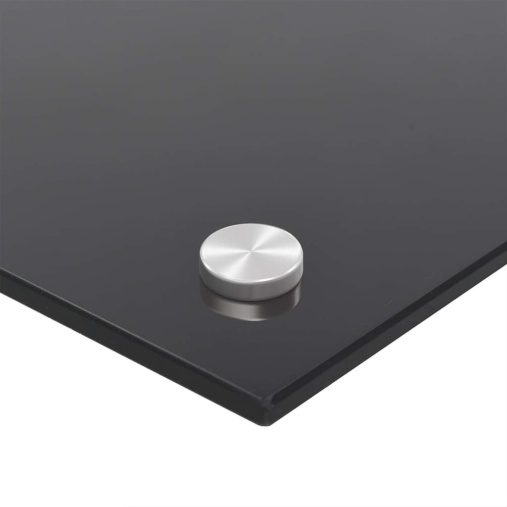 Küchenrückwand Schwarz 80x40 cm Hartglas