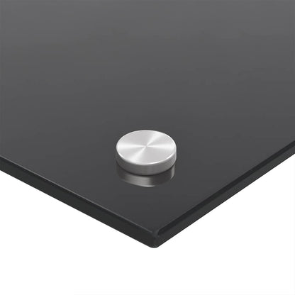 Küchenrückwand Schwarz 90x40 cm Hartglas