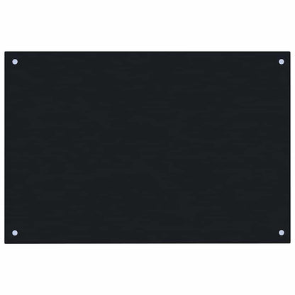 Küchenrückwand Schwarz 90x50 cm Hartglas