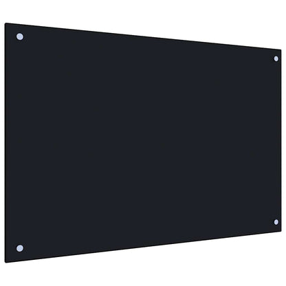 Küchenrückwand Schwarz 90x50 cm Hartglas