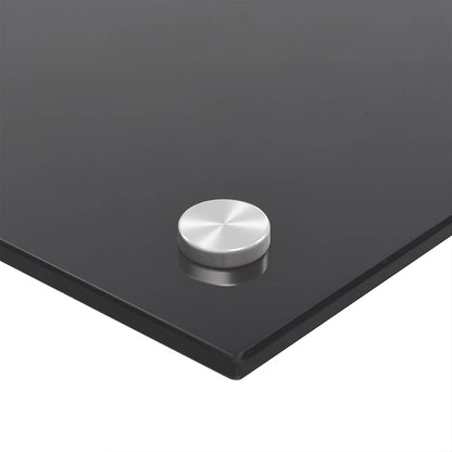Küchenrückwand Schwarz 90x50 cm Hartglas