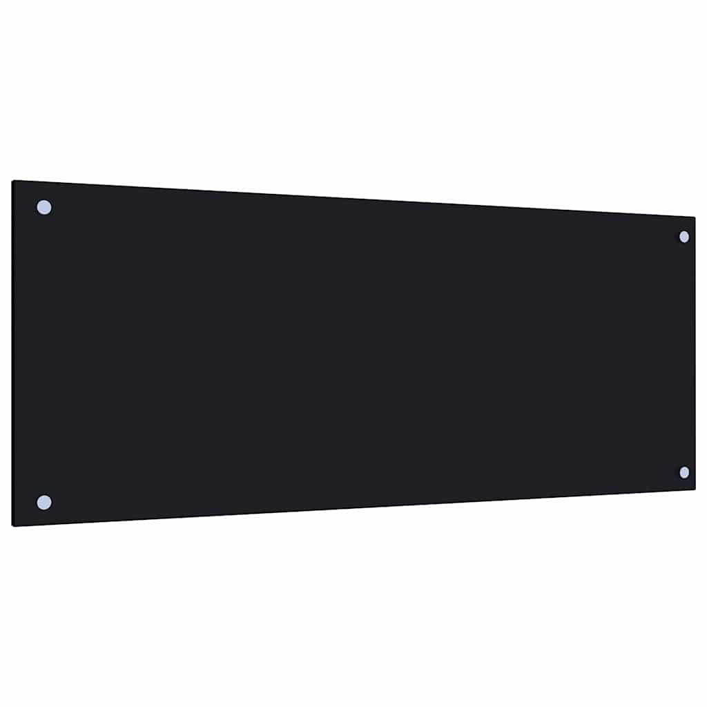 Küchenrückwand Schwarz 100x40 cm Hartglas