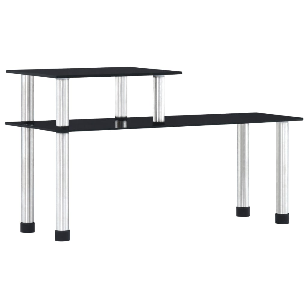 Étagère de cuisine noire 45×16×26 cm en verre trempé