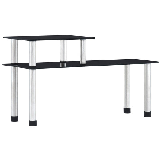 Étagère de cuisine noire 45×16×26 cm en verre trempé