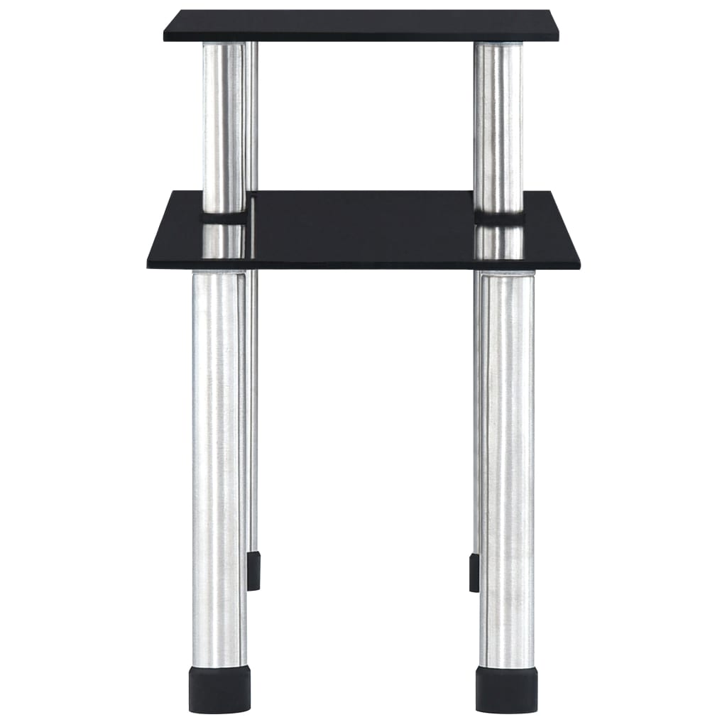 Étagère de cuisine noire 45×16×26 cm en verre trempé