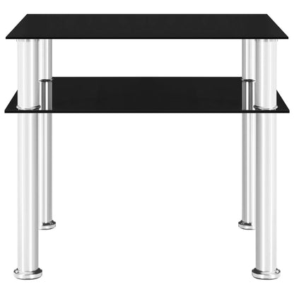 Beistelltisch Schwarz 45x50x45 cm Hartglas