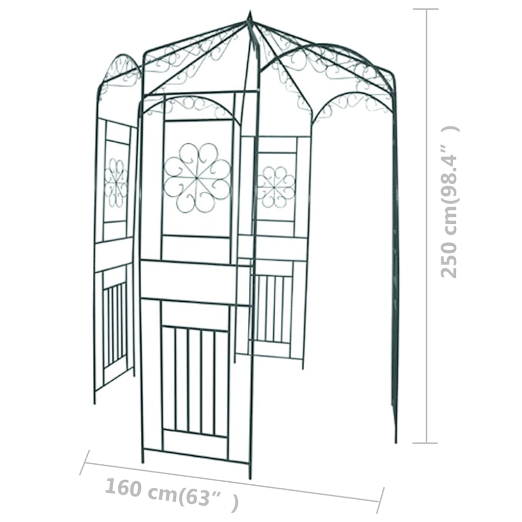 Pavillon des roses 250 cm vert foncé