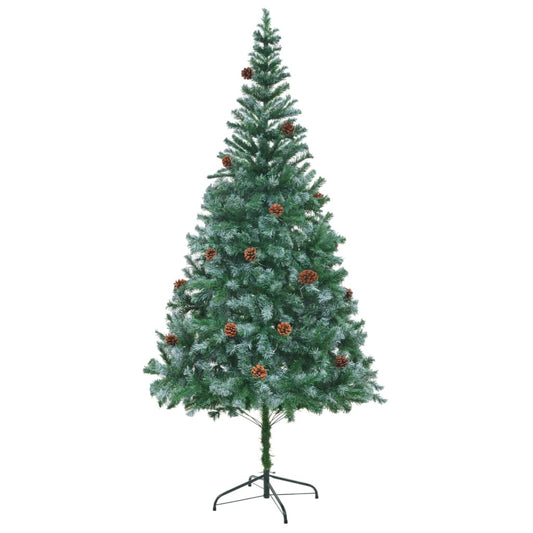 Künstlicher Weihnachtsbaum mit Tannenzapfen 210 cm