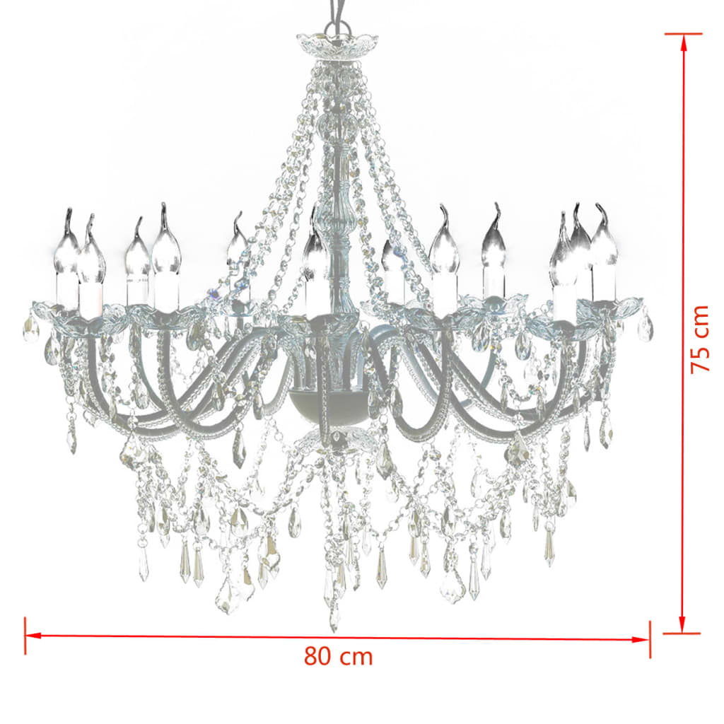 Lustre avec 1600 cristaux