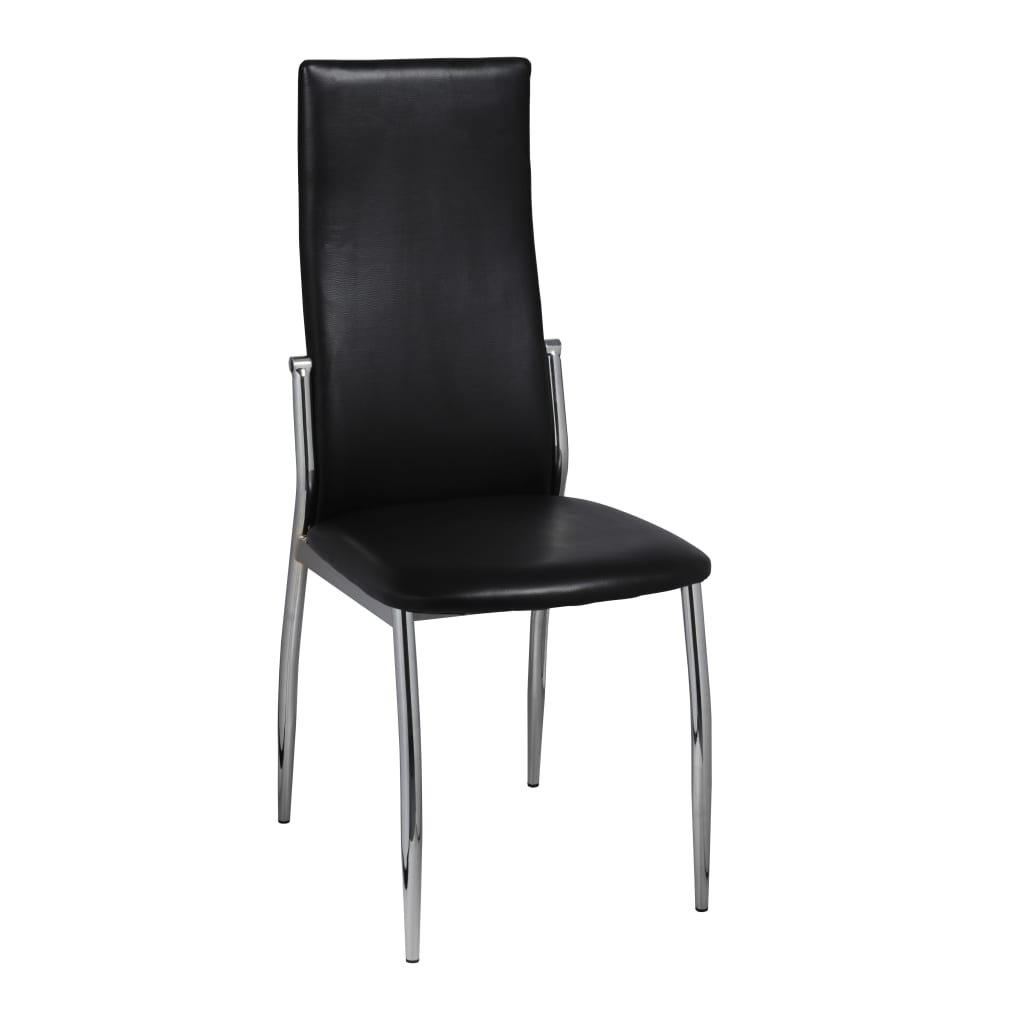 Chaises de salle à manger 4 pcs. Simili cuir noir