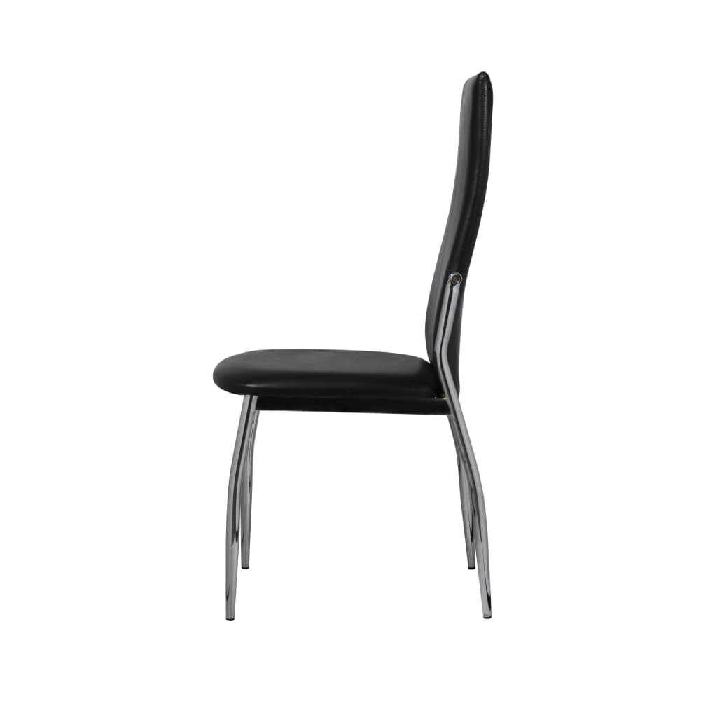 Chaises de salle à manger 4 pcs. Simili cuir noir