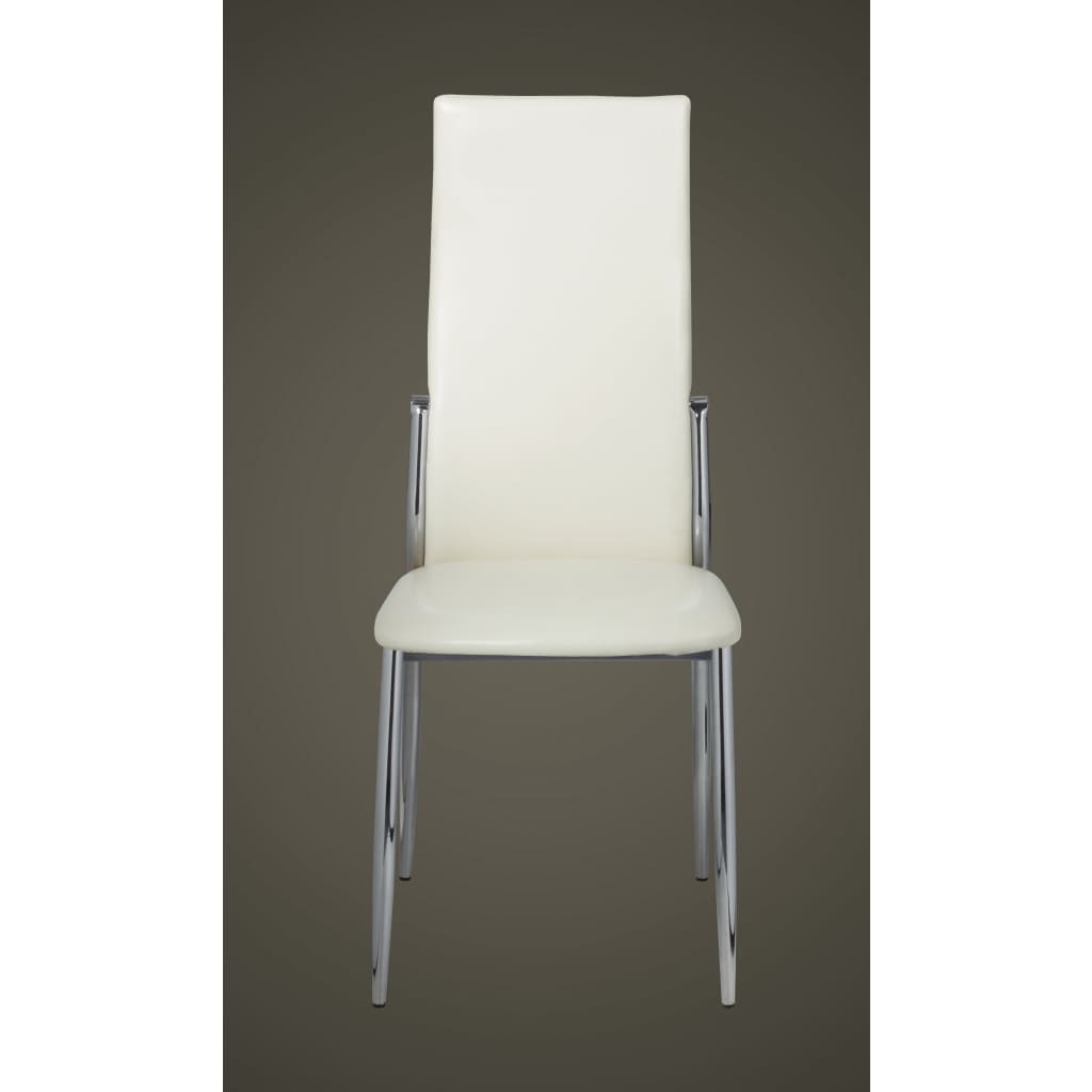 Chaises de salle à manger 2 pcs. Simili cuir blanc