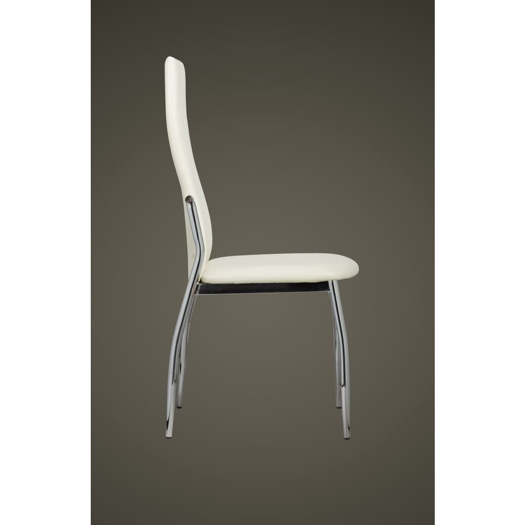 Chaises de salle à manger 4 pcs. Simili cuir blanc