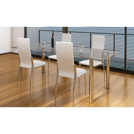 Chaises de salle à manger 4 pcs. Simili cuir blanc