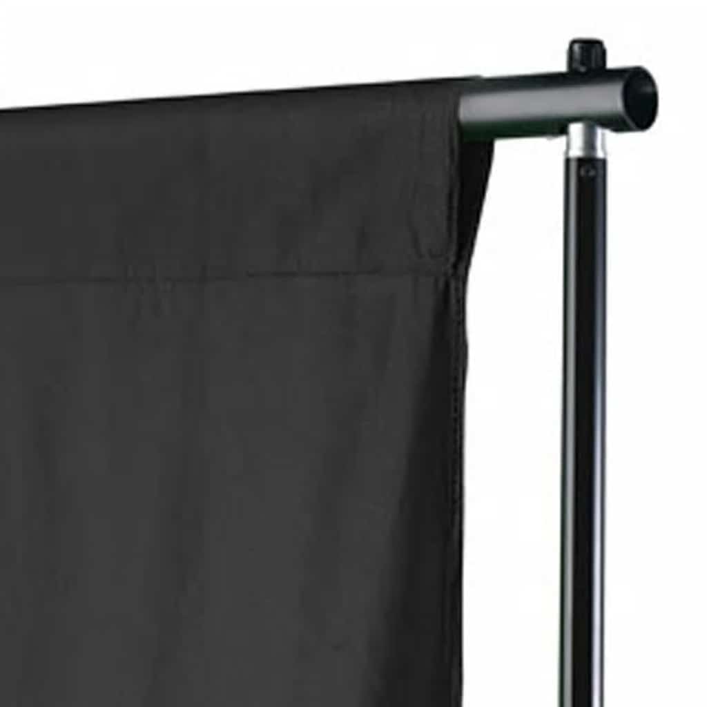 Fotohintergrund ohne Ständer Baumwolle Schwarz 500x300 cm