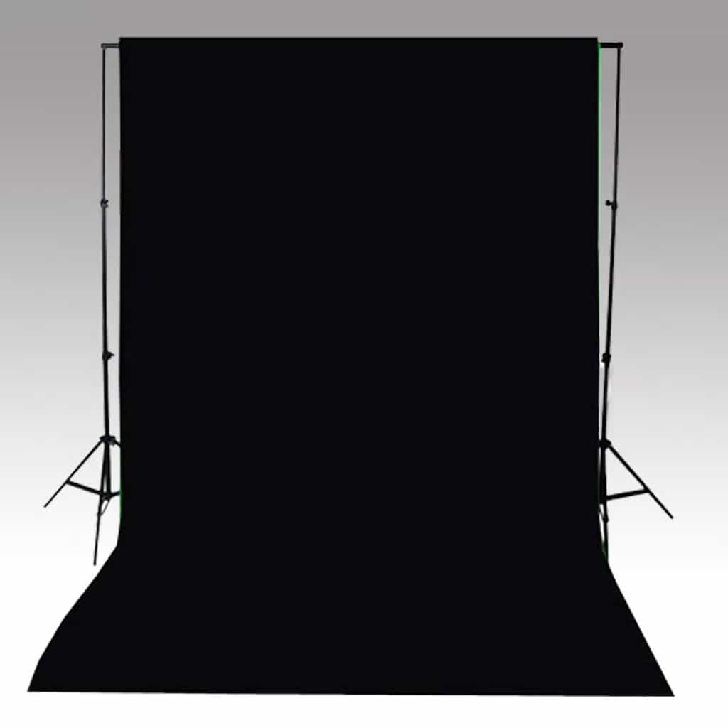Fotohintergrund ohne Ständer Baumwolle Schwarz 500x300 cm