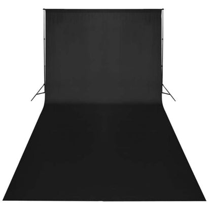 Fotohintergrund ohne Ständer Baumwolle Schwarz 600x300 cm