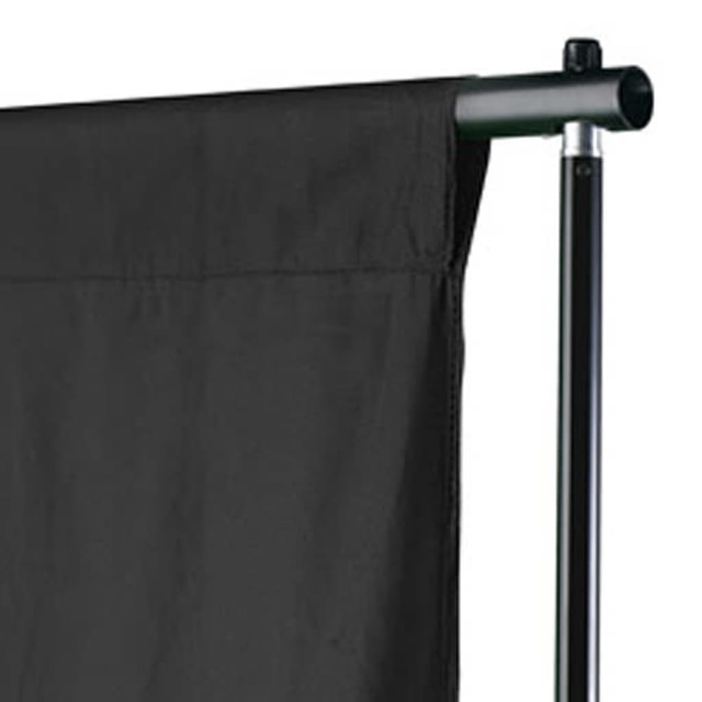 Fotohintergrund ohne Ständer Baumwolle Schwarz 600x300 cm