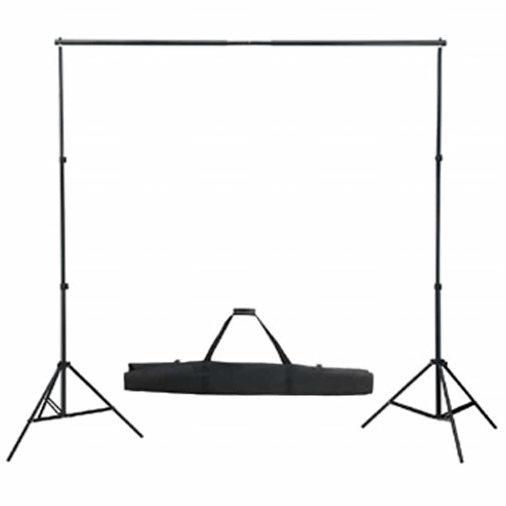 Fotostudio-Set mit Grünem Hintergrund 600×300 & Leuchten
