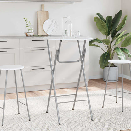 Stehtische 4 Stk. mit MDF Tischplatte Weiß