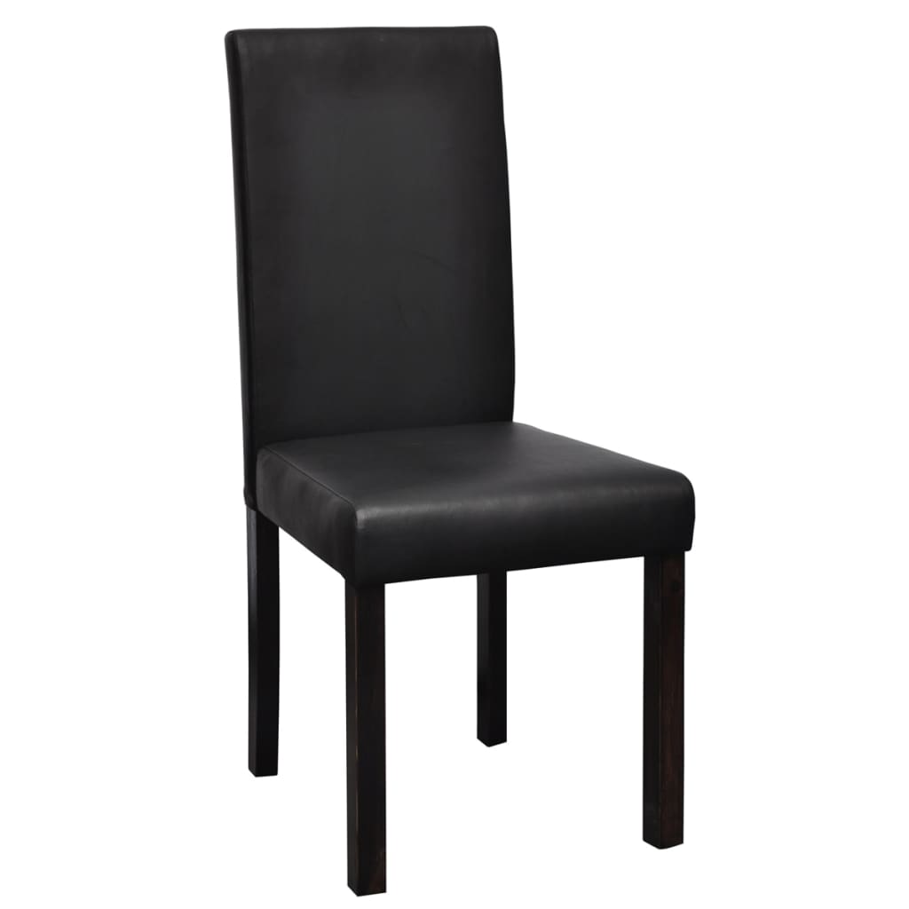 Esszimmerstühle 4 Stk. Schwarz Kunstleder