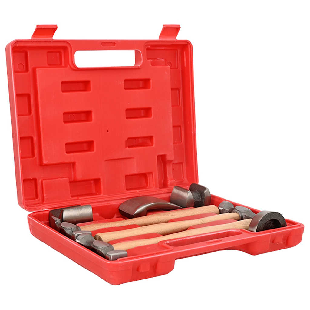 7-tlg. Karosserie-Ausbeulset Ausbeulhammer Dellen-Reparatur-Set