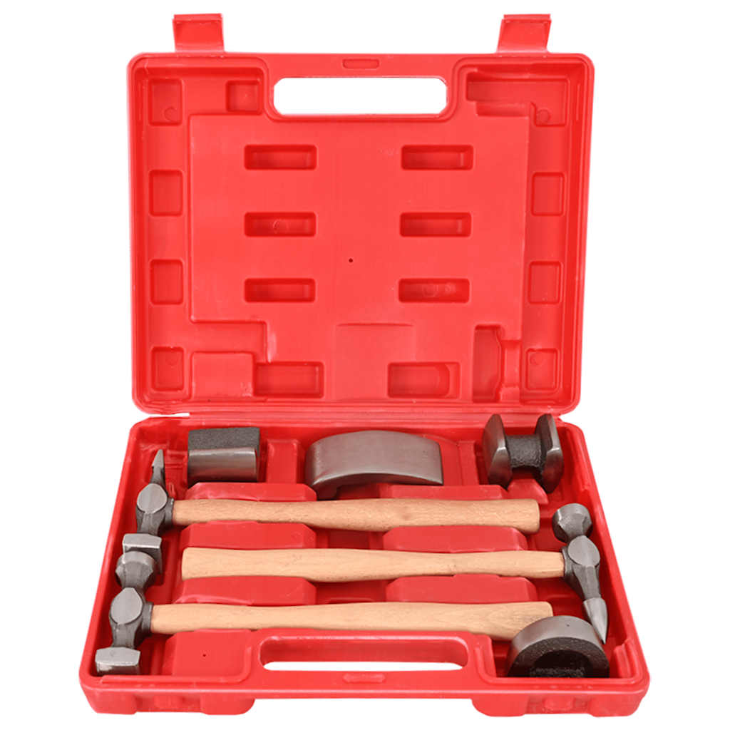 7-tlg. Karosserie-Ausbeulset Ausbeulhammer Dellen-Reparatur-Set