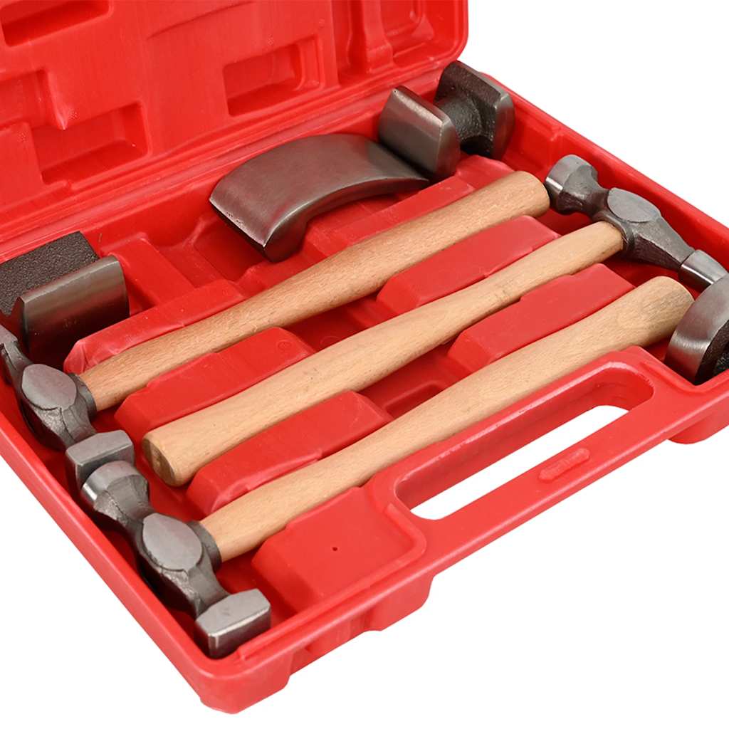 7-tlg. Karosserie-Ausbeulset Ausbeulhammer Dellen-Reparatur-Set