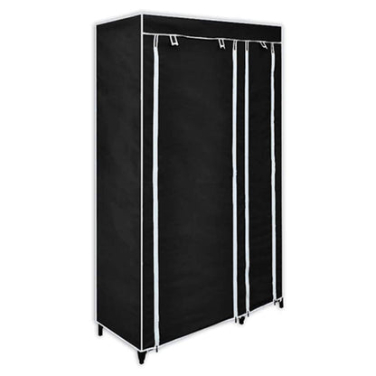 Faltbarer Stoffschrank Schwarz 110 x 45 x 175 cm