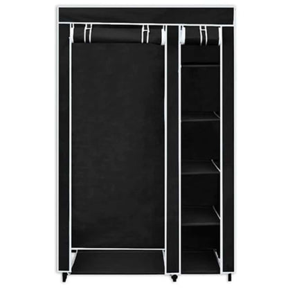 Faltbarer Stoffschrank Schwarz 110 x 45 x 175 cm